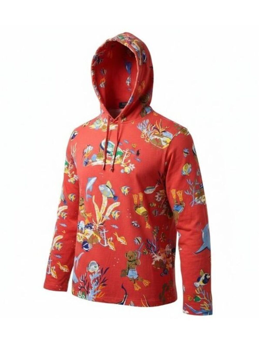 Polo Ralph Lauren Men Large Polo Bear Underwater Hooded T-Shirt Scuba Graphic